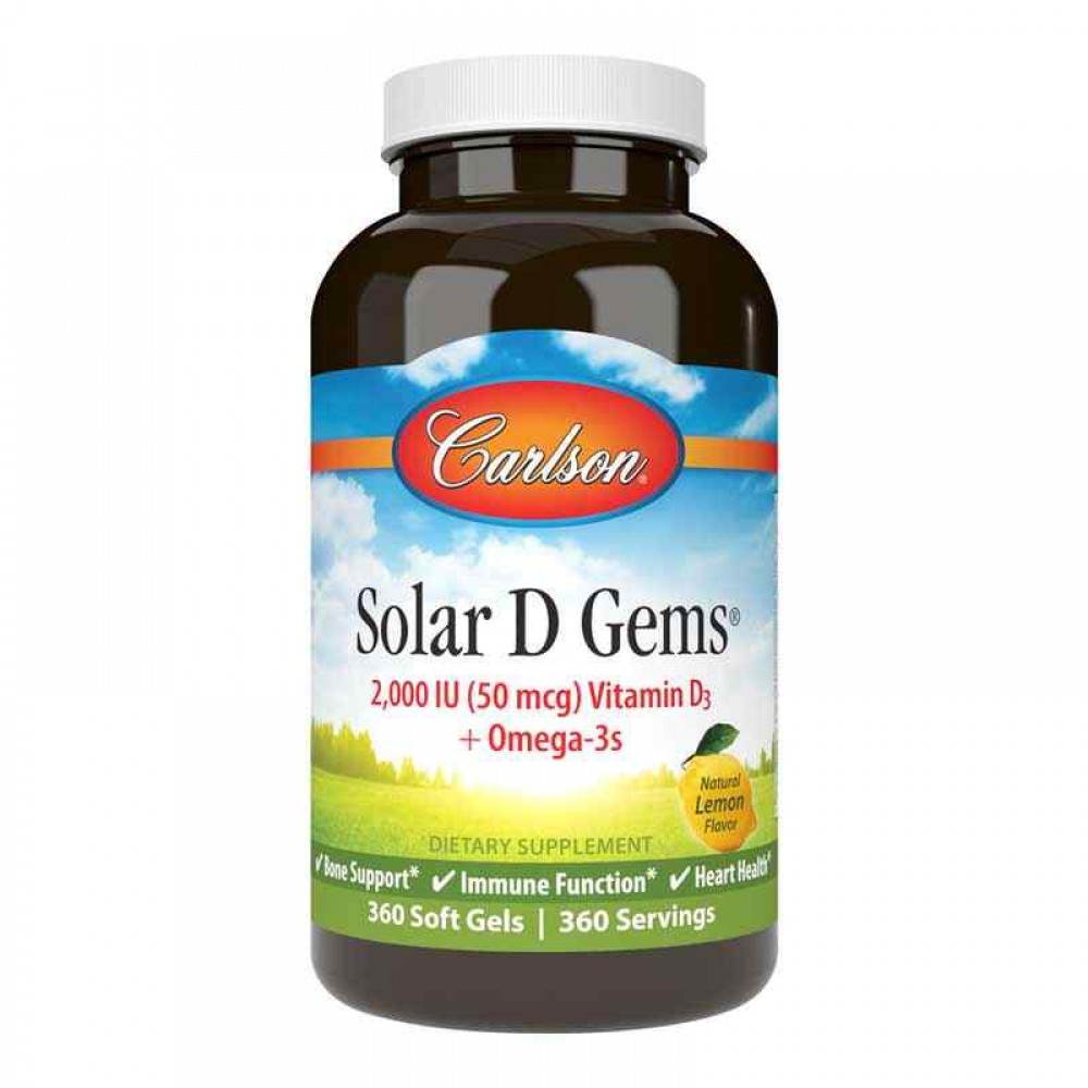Solar D Gems 2000 IU Vitamin D3 Omega-3