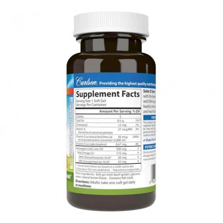 Solar D Gems 2000 IU Vitamin D3 Omega-3