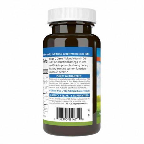 Solar D Gems 2000 IU Vitamin D3 Omega-3