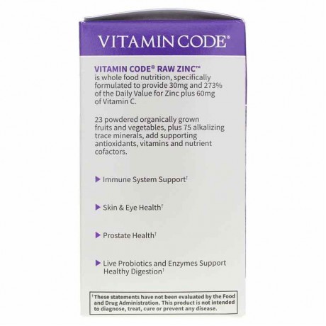 Vitamin Code Raw Zinc 30 Mg