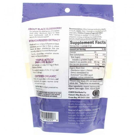 Sambucus Elderberry Zinc Lozenges Organic