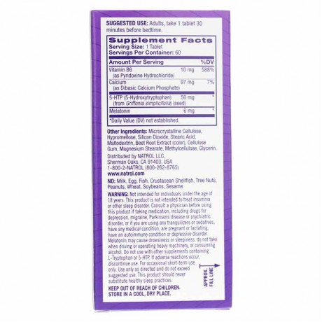 Melatonin + 5-HTP Advanced, 60 Bi-Layer Tablets, Natrol