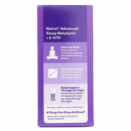 Melatonin + 5-HTP Advanced, 60 Bi-Layer Tablets, Natrol