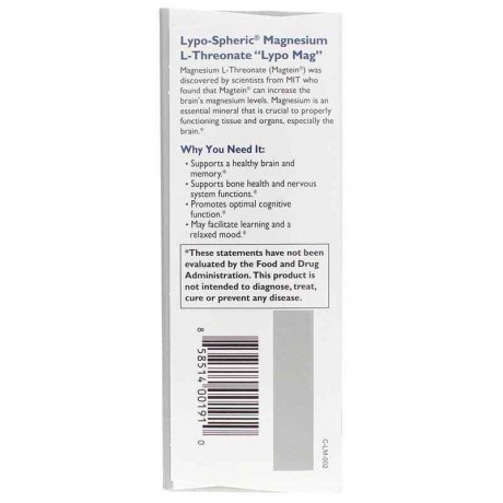 Lypo-Spheric Magnesium L-Threonate