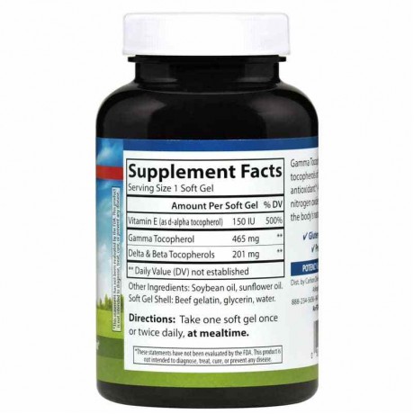 Gamma E-Gems 465 Mg Gamma Tocopherol