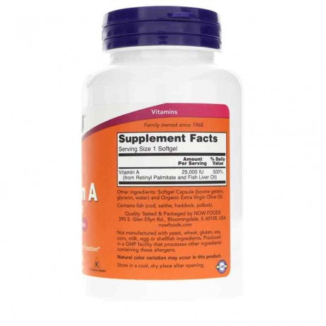 NOW Foods Vitamin A 25,000 IU