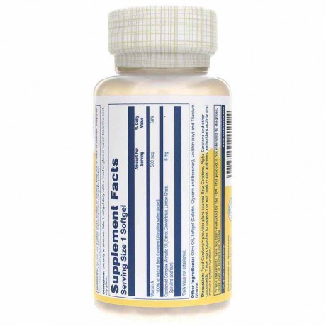 Solaray Food Carotene 500 Mcg, Plant Source