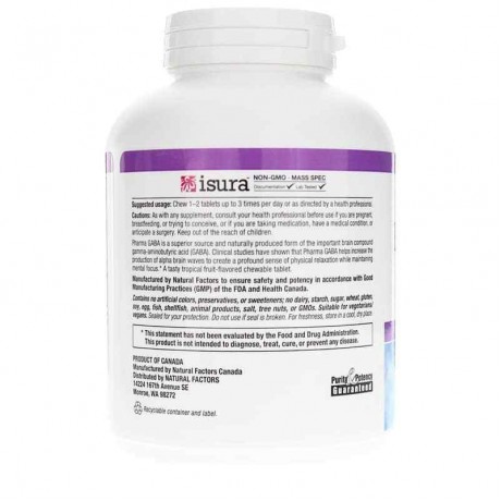Natural Factors Stress-Relax Pharma GABA Chewable