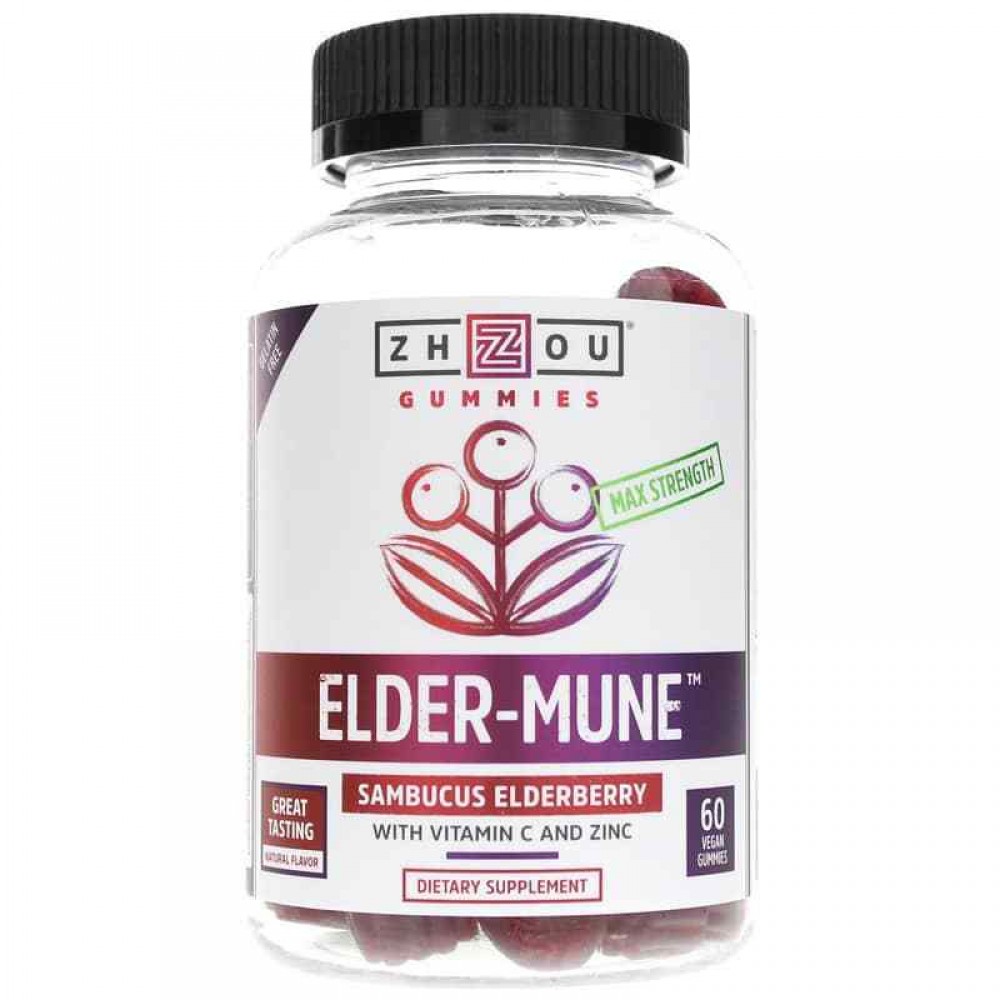 Zhou Nutrition Elder-Mune Sambucus Elderberry Gummies