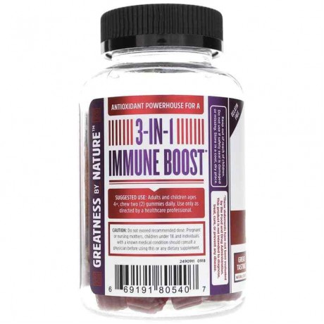 Zhou Nutrition Elder-Mune Sambucus Elderberry Gummies