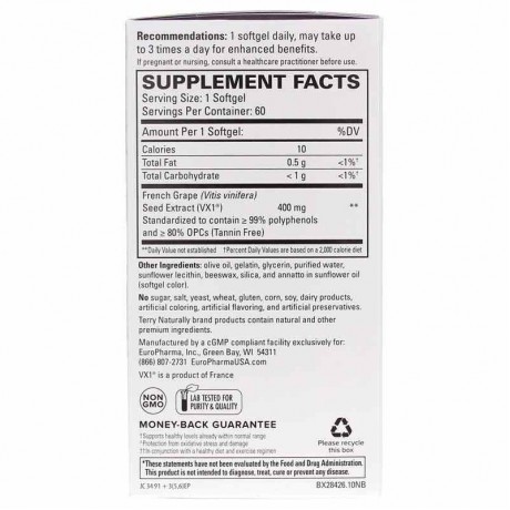 Terry Naturally Clinical OPC Extra Strength French Grape Seed Extract