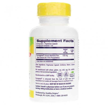 Healthy Origins Pycnogenol 100 Mg
