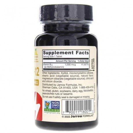 Jarrow Formulas Methyl B-12 1,000 Mcg Lemon