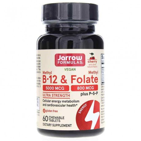 Jarrow Formulas Methyl B-12 & Methyl Folate Cherry