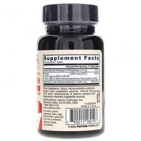 Jarrow Formulas Methyl B-12 & Methyl Folate Cherry