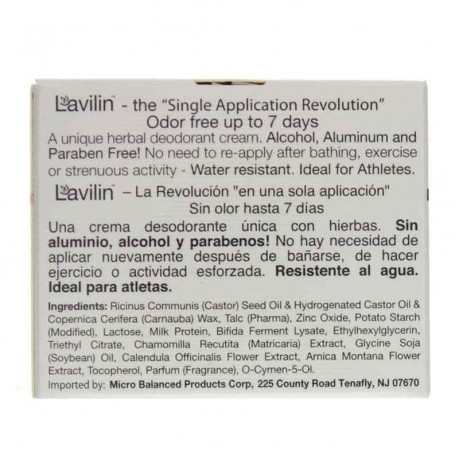 Lavilin Underarm Deodorant Cream