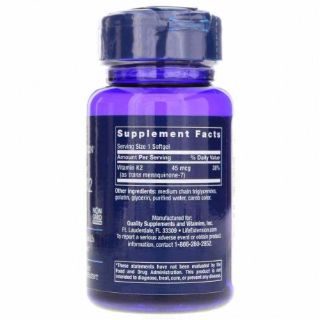 Vitamin K2 (MK-7) Low Dose 45 Mcg