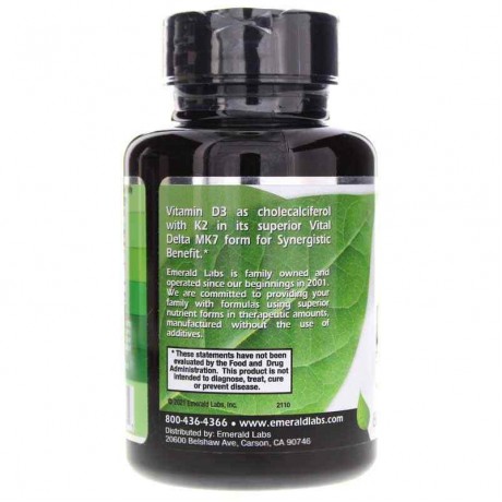 Vitamin D3 + K2 5000 IU + 50 Mcg