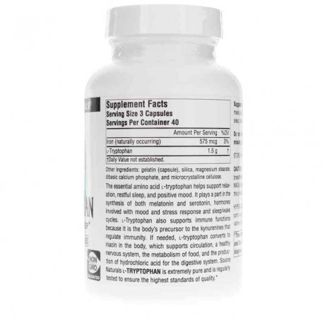 Source Naturals L-Tryptophan 500 Mg Capsules