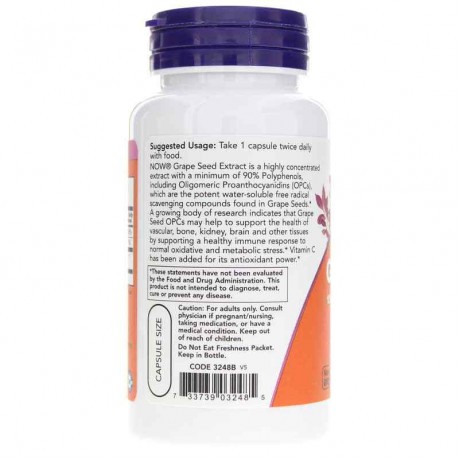 NOW Foods Grape Seed Extract 100 Mg