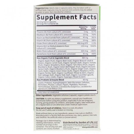 Garden Of Life Vitamin Code Raw B-Complex